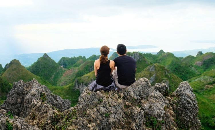 Lovers at the top of Osmeña Peak