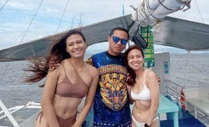 Our guest on our boat for island hopping